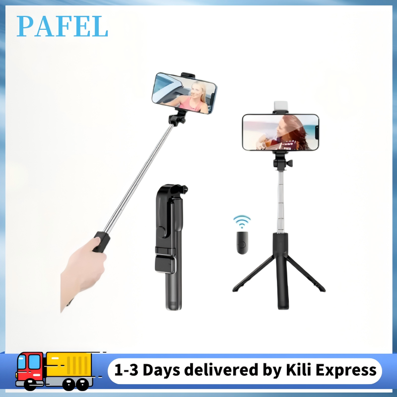 PAFEL R1/R1S Bluetooth selfie stick 3in1 phones tripod stand fill light telescopic selfie stick wireless remote control tripod Bluetooth live streaming mobile phone stands