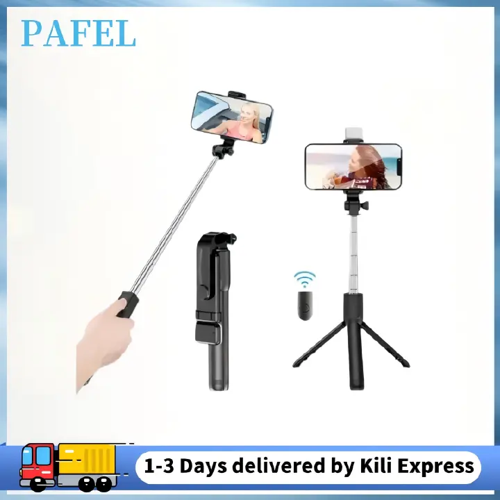 PAFEL R1/R1S Bluetooth selfie stick 3in1 phones tripod stand fill light telescopic selfie stick wireless remote control tripod Bluetooth live streaming mobile phone stands