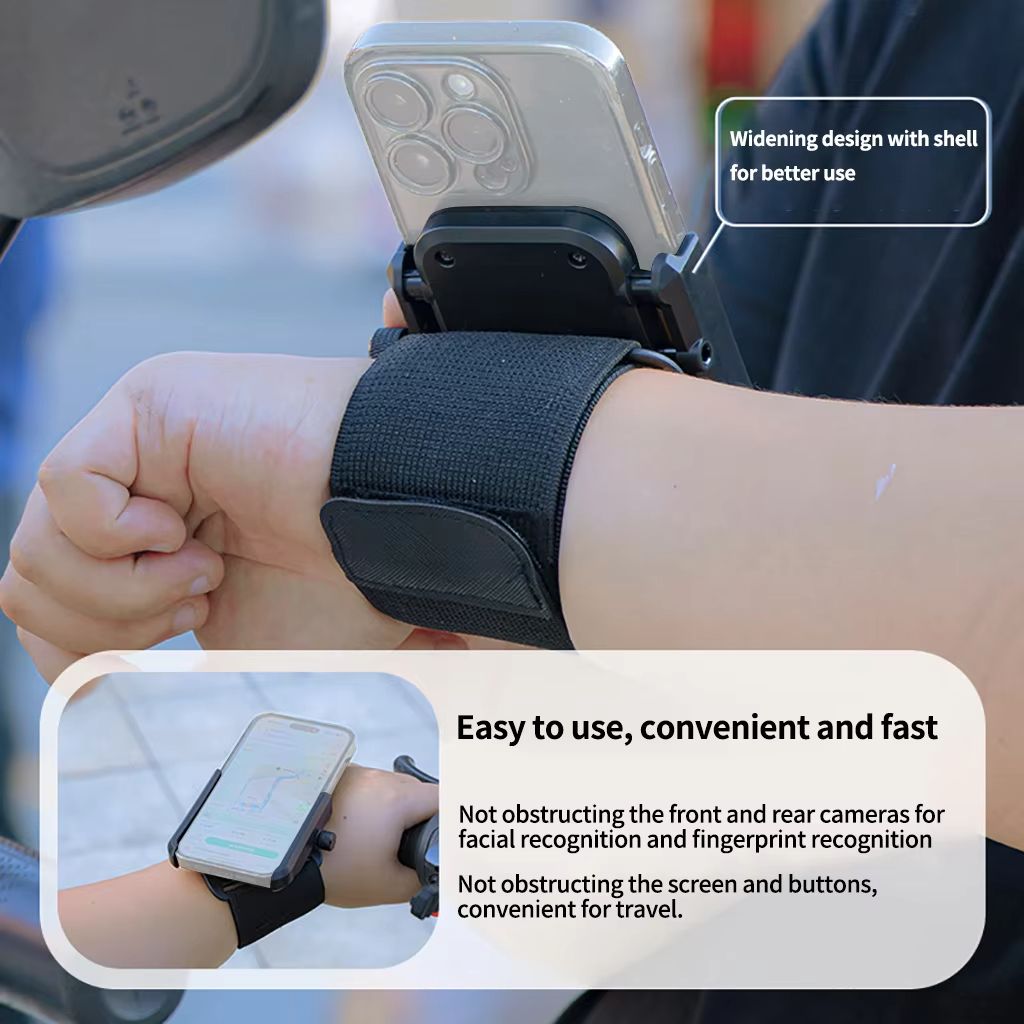 PAFEL Phone holder Portable Wristband Phone Mount Armband Anti Slip Mount 360° Rotating Phone Wrist Bag Arm Bag for Running Cycling Hiking Biking phone stand