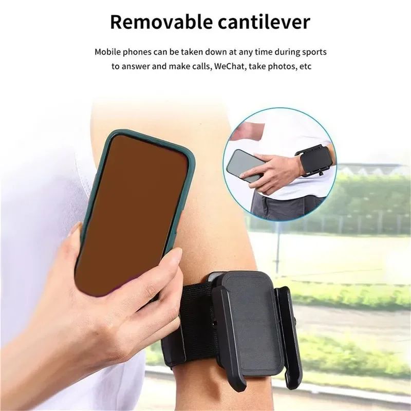 PAFEL Phone holder Portable Wristband Phone Mount Armband Anti Slip Mount 360° Rotating Phone Wrist Bag Arm Bag for Running Cycling Hiking Biking phone stand
