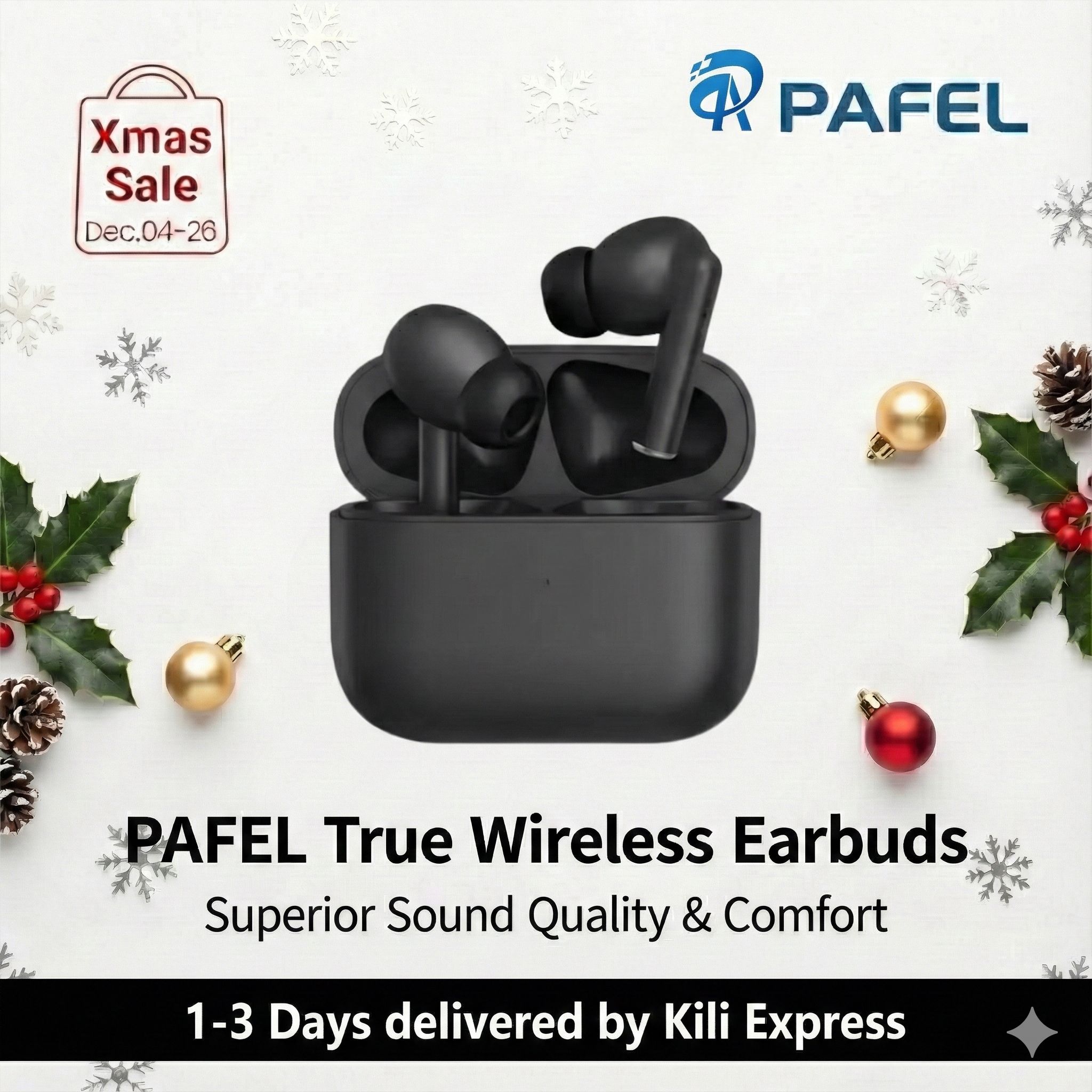 PAFEL Pro 3MAX earphone Wireless TWS earPods Headphones Stereo Earbuds Touch Bluetooth 5.0 for iPhone Android Super Bass High Sound Quality Bluetooth earphones