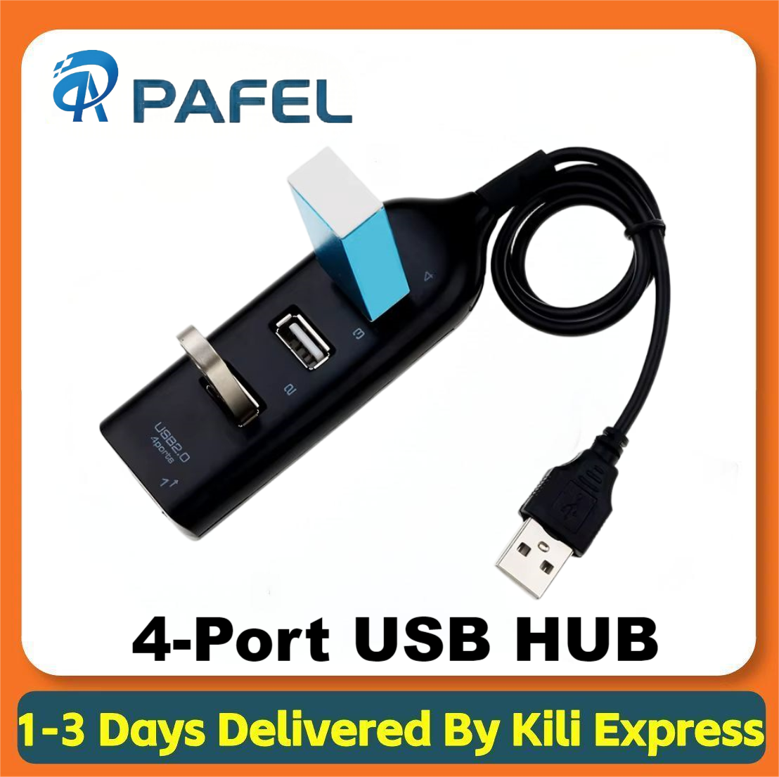 PAFEL USB Hub USB Splitter 4-Port USB 2.0 Multi-Hub Expansion Desktop Laptop Full System Compatible Adapter USB Hubs