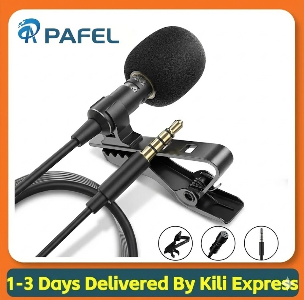 PAFEL omnidirectional metal microphone 3.5mm interface lavalier microphone mini audio micro phone suitable for Samsung Huawei OPPO Android smartphones PC Lenovo HP laptops Mobile Phone