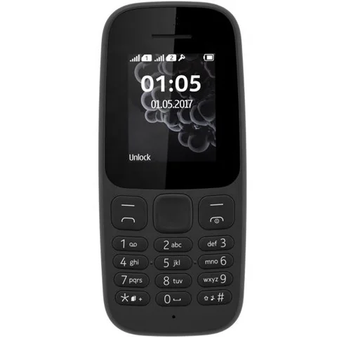 Nokia 105, 1.77" screen, Dual SIM, Feature phone with FM and Torch