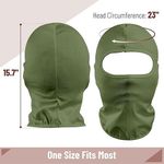 6pcs Ski Mask Balaclava Full Face Mask Cover Summer Face UV Protector Protection Windproof Men Women Outdoor Sports Army Green