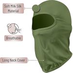 6pcs Ski Mask Balaclava Full Face Mask Cover Summer Face UV Protector Protection Windproof Men Women Outdoor Sports Army Green