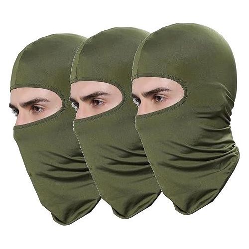 Pack of 3 Ski Mask Bandana Face Hat for Outdoor Airsoft Motorcycle Hood Helmet Balaclavas Headwear