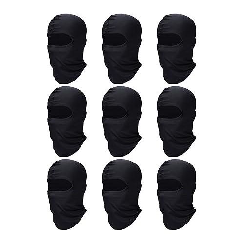 9 Pieces Ski Mask for Men Balaclava Face Mask Summer Face Mask Balaclava Full Face Mask Breathable Hood for Outdoor Use