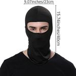 2PCs Balaclava Ski Mask Bandana Mask Black Ski Mask for Men Windproof Masks for Outdoor Motorcycle Helmet Headwear