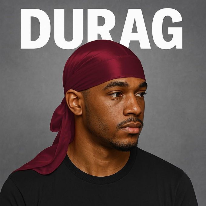 2PCS Silky Durag Pack for Men Waves, Satin Doo Rag for 360 540 720 Waves (wine red+dark green)