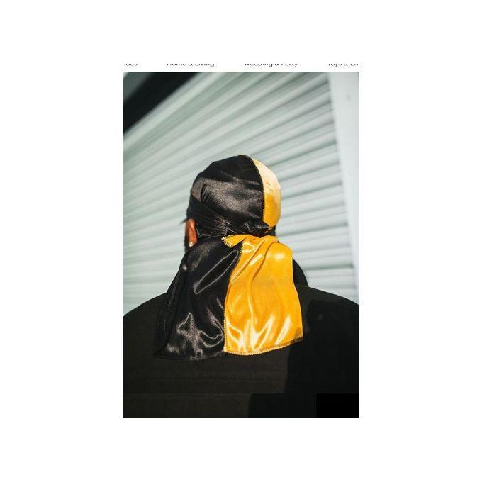 Two Tone Men Silky Durag Hip-hop Rapper Doo Rag,long Tail,360 Waves Headwraps