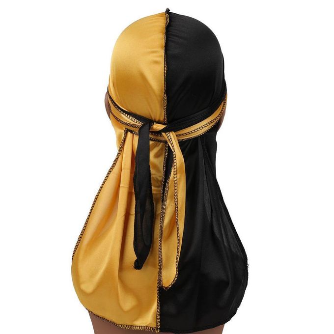 Black & Gold Two Tone Silky Durag