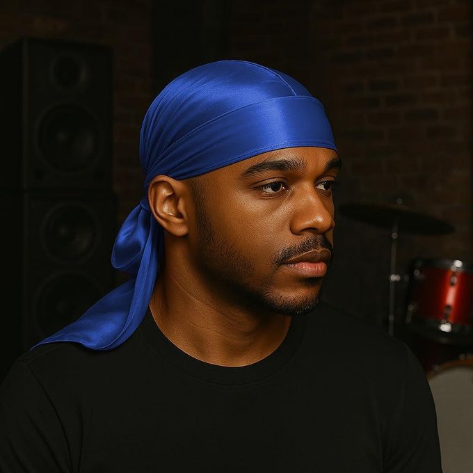 3PCS Silky Durag With Double Sided Brush Packs For Men Waves, Satin Doo Rag For 360 540 720 Waves, Award 1 Wave Cap