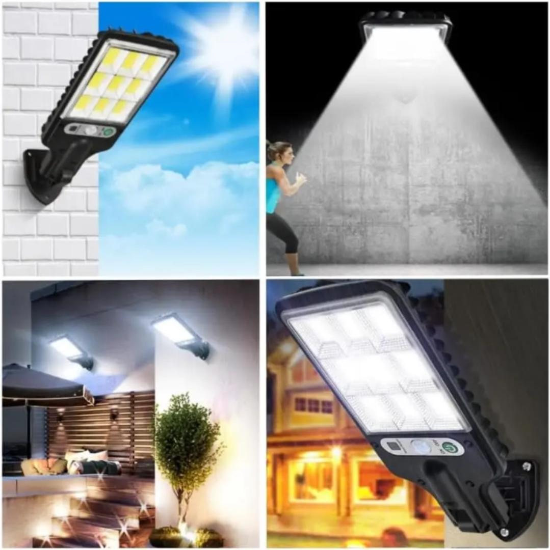 4 pack Outdoor Solar Street Light ABS IP65 Human Motion Sensor Garden Light Remote Control LED Wall Lamp Waterproof