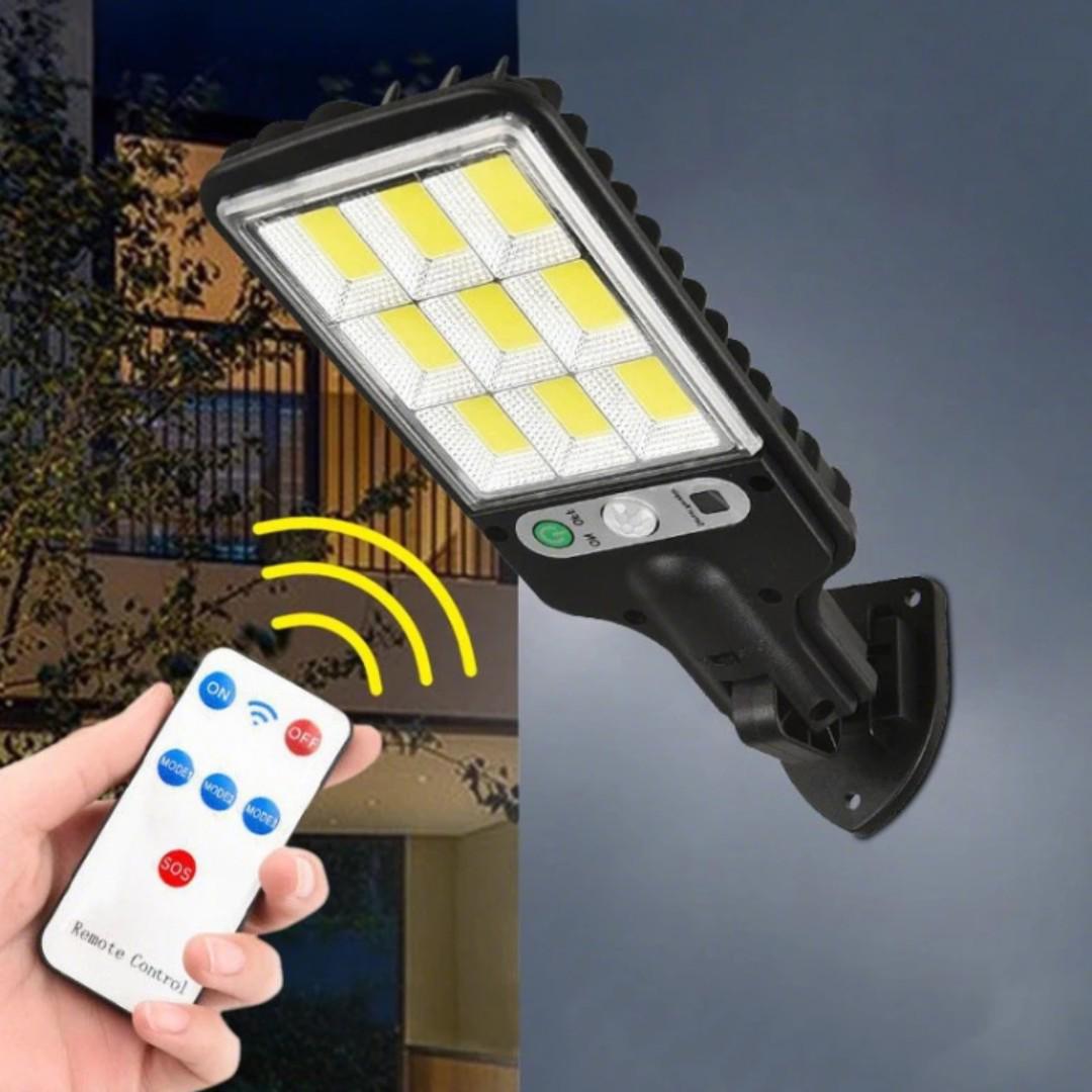 4 pack Outdoor Solar Street Light ABS IP65 Human Motion Sensor Garden Light Remote Control LED Wall Lamp Waterproof