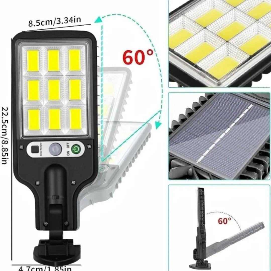 4 pack Outdoor Solar Street Light ABS IP65 Human Motion Sensor Garden Light Remote Control LED Wall Lamp Waterproof