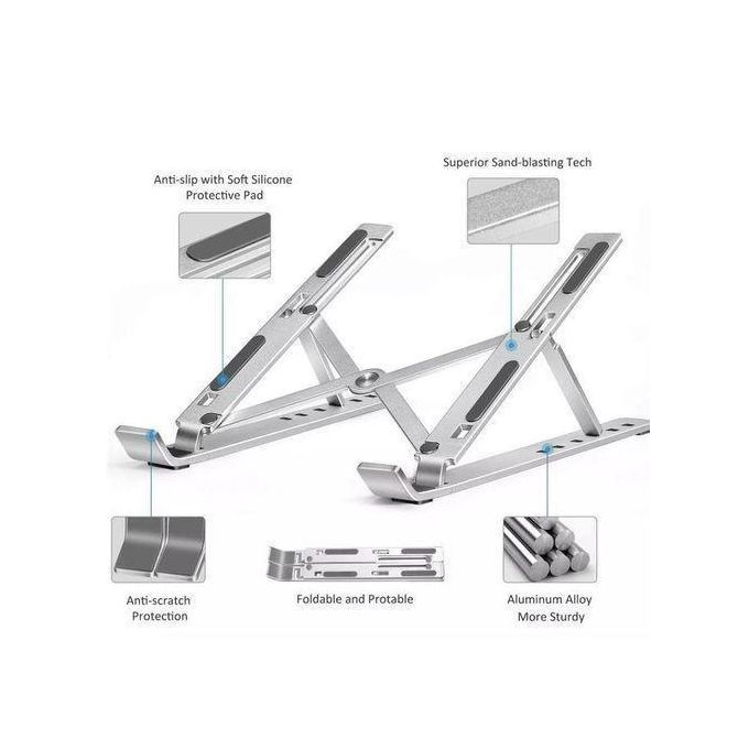 Portable ALUMINIUM ALLOY Fold-able Computer Support Laptop Stand