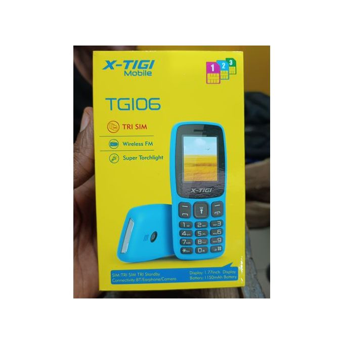 X Tigi Wireless FM, Super Torchlight, 1000mAh- TRIPPLE SIM CARD PHONE