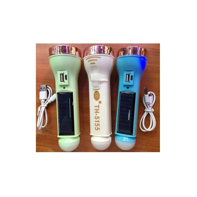TH-5155 Rechargeable Solar Energy Flashlight Torch