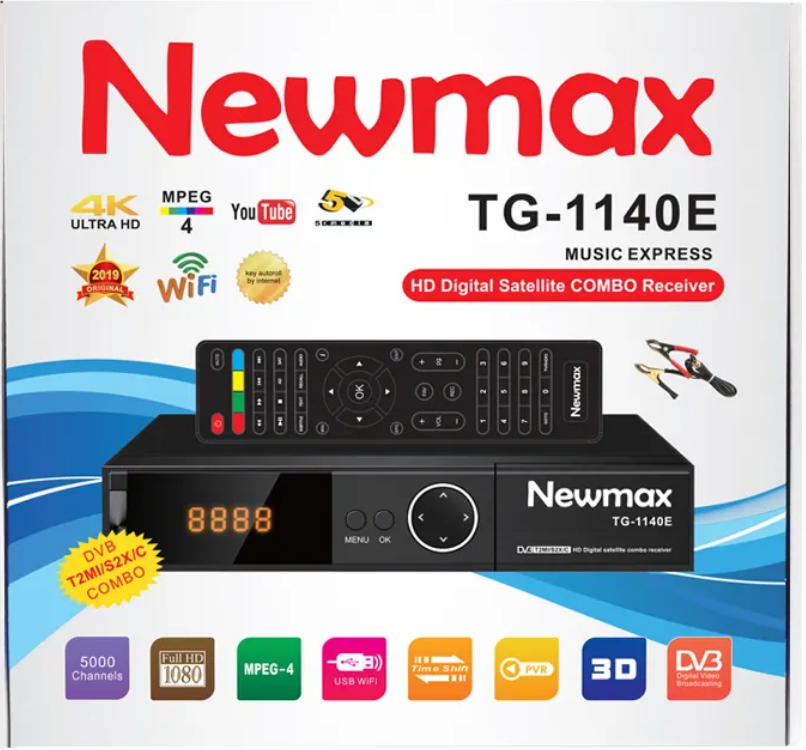 Newmax TG-1140E Full High Definition 1080P Decoder COMBO DVB T2 S2 Set Top Box Satellite TV Receiver
