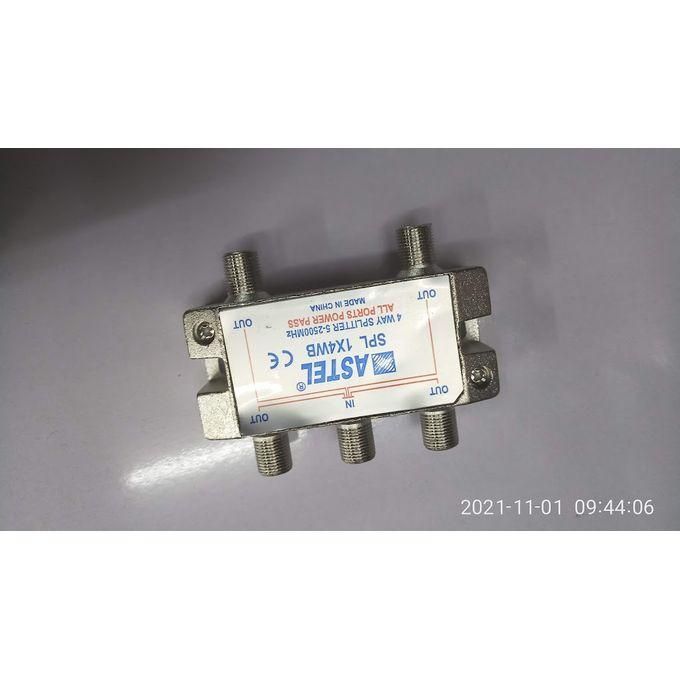Astel Coaxial Satellite TV RF Signal Splitter With Weather Caps 2/4/6/8 Way