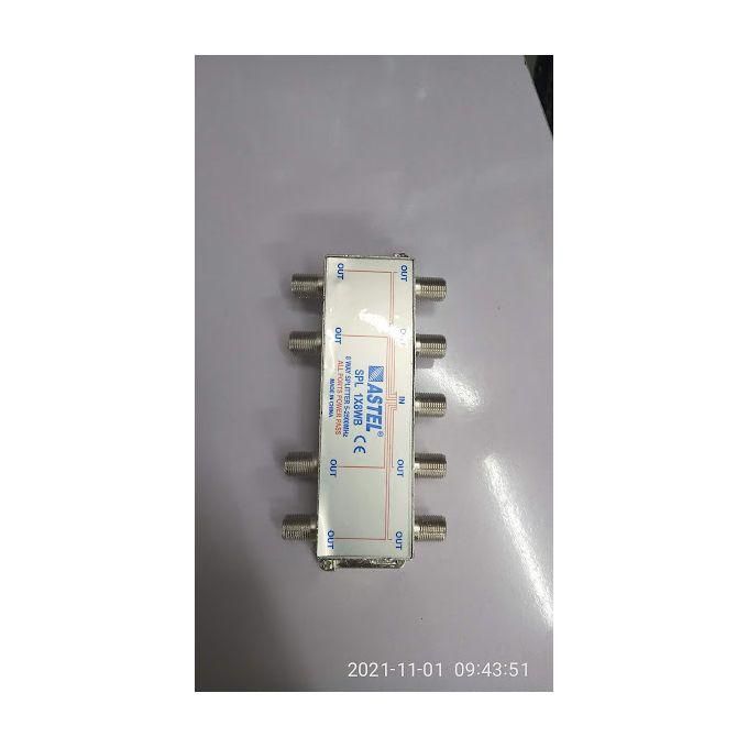 Astel Coaxial Satellite TV RF Signal Splitter With Weather Caps 2/4/6/8 Way