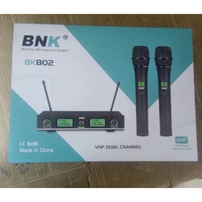 Bnk BK-802 Dual Channel UHF Wireless Microphone Set