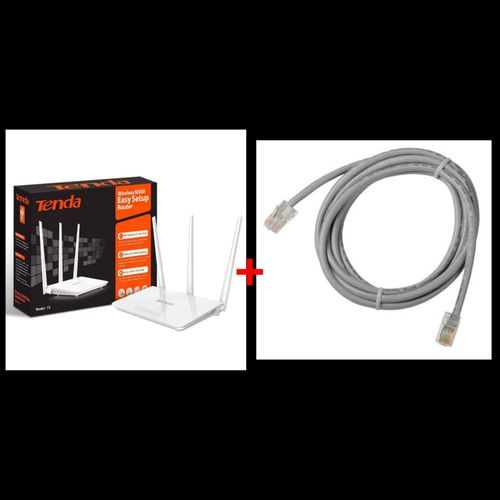 tenda Wireless WiFi Router+ETHERNET CABLE 5M TO 60M