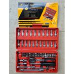 46Pcs Socket Set 1/4 Car Tool Kit Ratchet Wrench Combination
