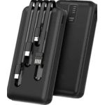 SIVIA 20000mAh Portable Power Bank with 3 In 1 Built-In Cable Android iPhone and Type C