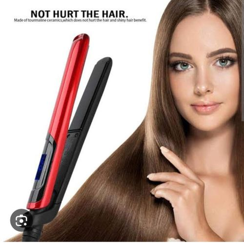 Cronier Professional Hair Hair Straightner Ceramic Flat Iron With Temperature Adjustment, Professional 2 In 1 Ceramic Flat Iron Hair Straightner