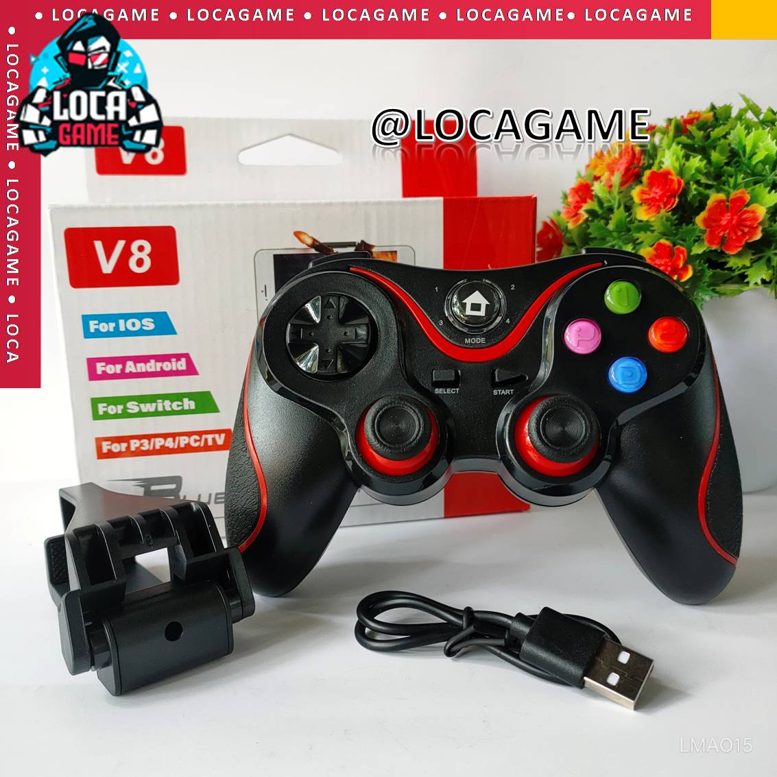 V8 For Mobile Phones Bluetooth Wireless Gaming Controller (Grip Game Pad)(Unisex)