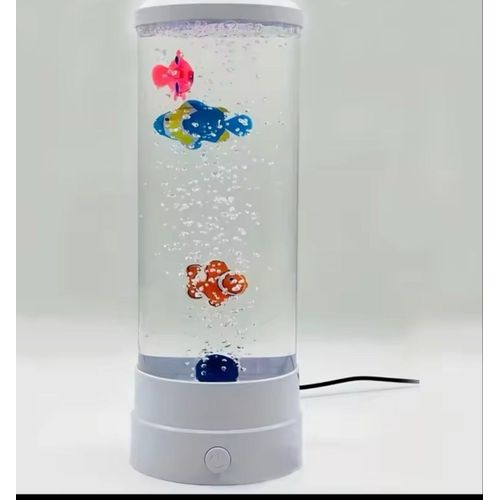 LED Bubble Fish Lamp decor 
Multi Color Changing Aquarium Night Light, Desk Decoration For Office Bedroom Living Room, Exclude Battery