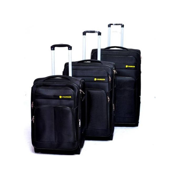 Pioneer 3 In 1 Elegant Travelling Suitcase - Black