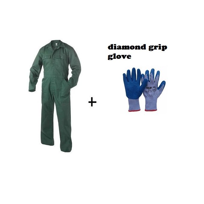 JUNGLE GREEN OVERALL WITH A FREE WORK GLOVE