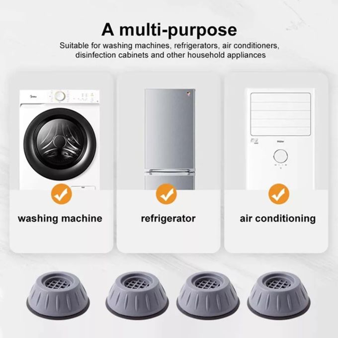 4Pc Washing Machine Antivibration Anti Vibration Pads Shock And Noise Cancellation Pads