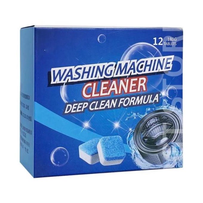 12pcs Deep Clean Washing Machine Tablets - Descale, Deodorize, & Remove Mold