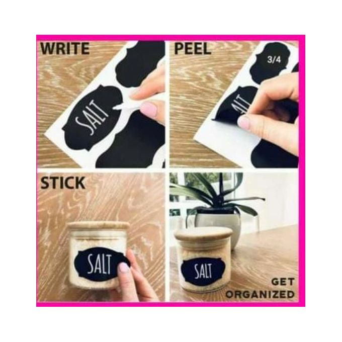 Kitchen Pantry And Spices Labels Stickers Accessories (80pcs+Pen)