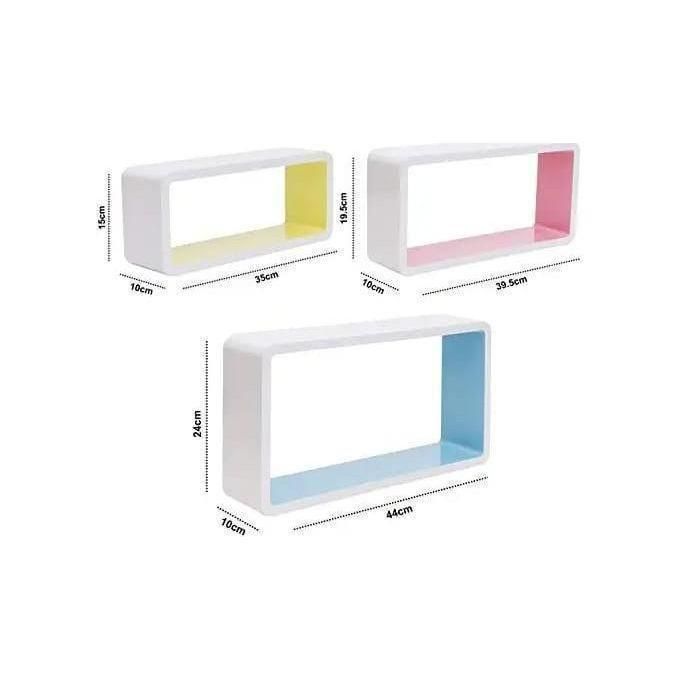 3pcs plastic wood floating shelves