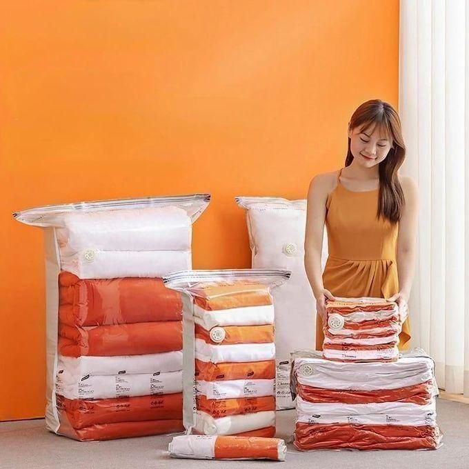 5pcs Sets Non Pump Needed Vacuum Storage Bags