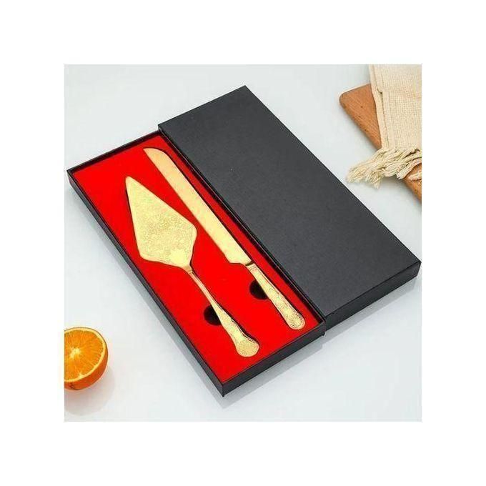 2pcs Gold Cake Server