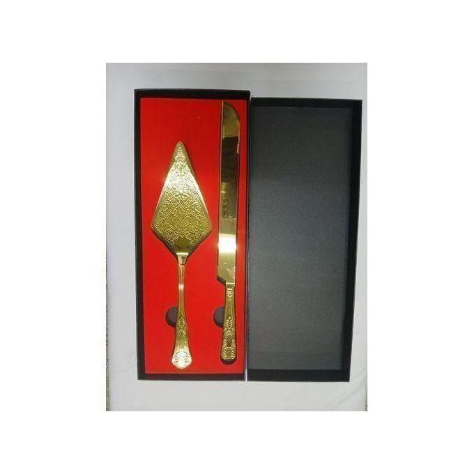 2pcs Gold Cake Server
