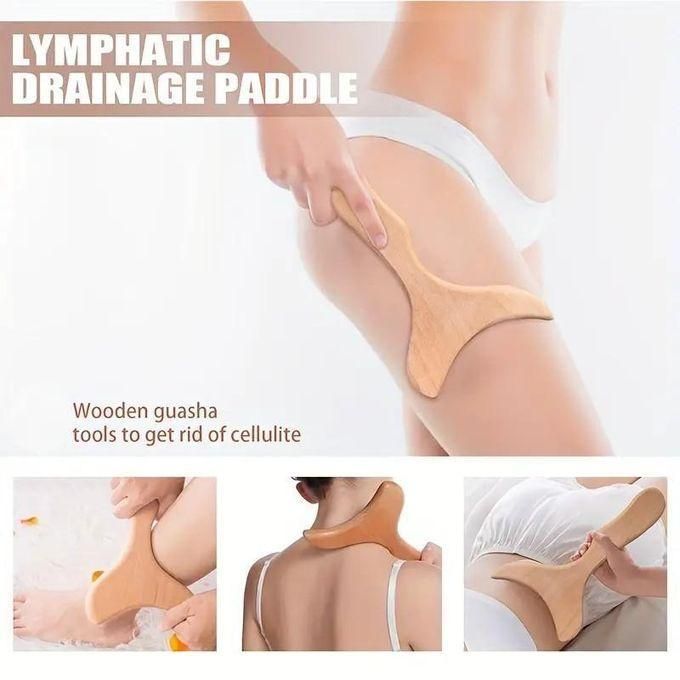 Wooden Gua Sha Therapy Tools Wooden Lymphatic Drainage Massager Anti-Cellulite Massage Tool Body Gua Sha Tools for therapy