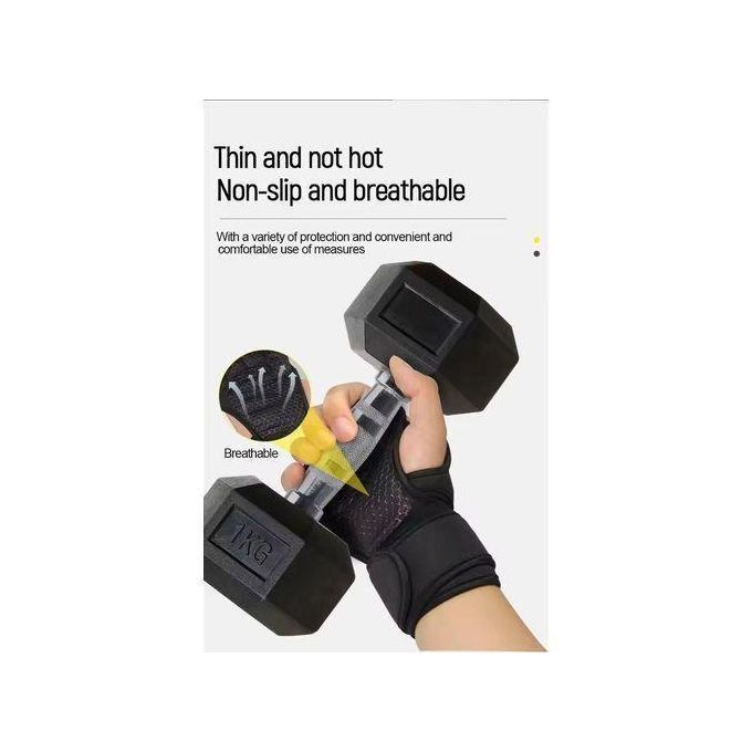 a pair Training Sport Gloves for Men Women Workout Gloves Fitness Body Building Weightlifting Gym Hand Wrist Palm Protector Gloves.