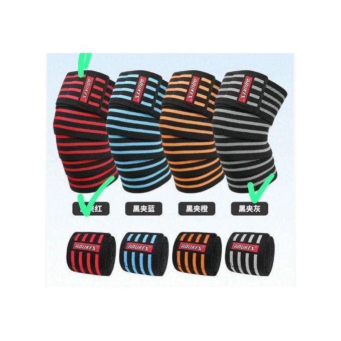 a pair for Knee Wraps Men Fitness Weight Lifting Elastic Bandage Compression Knee Support Sports Strap Knee Protector Bands Pad