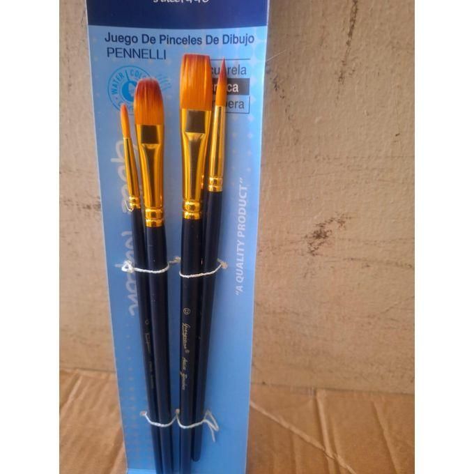Multi-Size Painting Brush Set For Acrylic, Watercolor & Oil