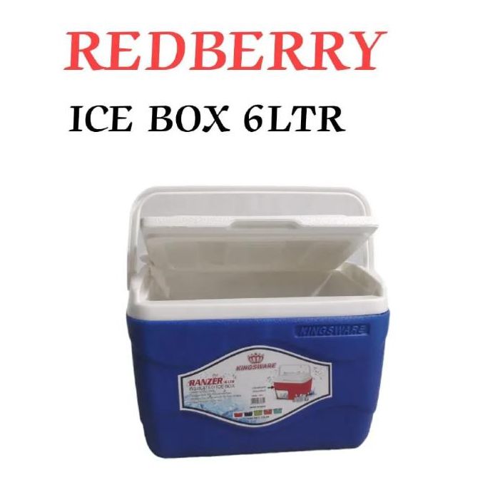 6L kingsware redberry Plastic insulated cooler box chiller 6L Primero ice Cooler Box 6L LITRES - 60hr Chiller 6Litres cooler box with carrying handle