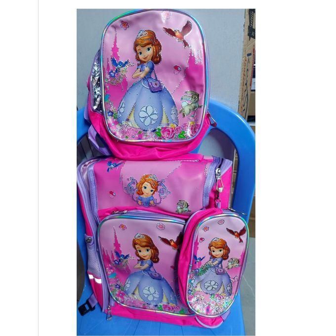 3 In 1 Cartoon Theme School Backpack, Big School Bag,Insulated Lunch Bag And Pencil Pouch