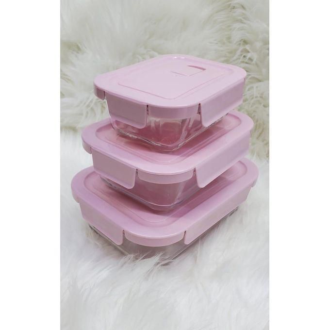 3pcs Glass snack box + lunch bag 500ml,750ml,1040ml