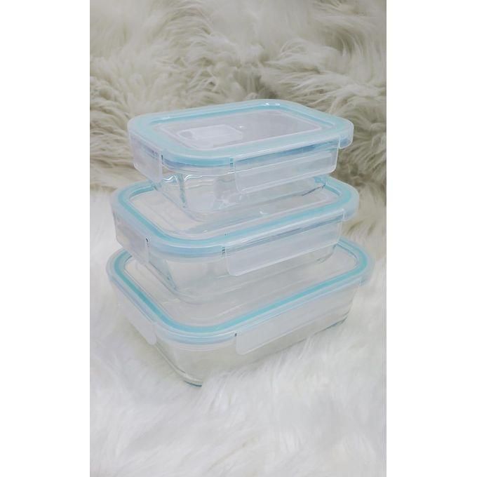 3pcs Glass snack box + lunch bag 500ml,750ml,1040ml